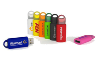 Primavera plástica USB del color rojo de la marca 4GB 2,0 de la vida de la demostración de la fuente de la fábrica con el logotipo y el paquete modificados para requisitos particulares