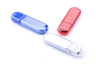 plástico USB del color del azul 64G 2,0 con marca modificada para requisitos particulares de la vida de la demostración del logotipo y del paquete
