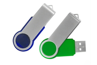 Metal USB de la torsión del eslabón giratorio del color del azul de la fuente 32G 3,0 de la fábrica con marca modificada para requisitos particulares de la vida de la demostración del logotipo y del paquete