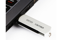 Metal USB de la torsión del eslabón giratorio del color rojo de la fuente 64G 2,0 de la fábrica con marca modificada para requisitos particulares de la vida de la demostración del logotipo y del paquete