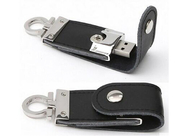 Cuero negro USB del color de la marca 8G 3,0 de la vida de la demostración de la fuente de la fábrica del USB con el logotipo y el paquete modificados para requisitos particulares