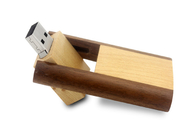 Memoria USB de bambú modificada para requisitos particulares de la forma 128g con el laser grabó el logotipo