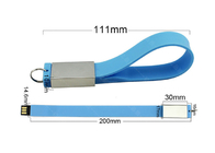 La fuente de la fábrica modificó la muñeca USB del color para requisitos particulares del azul del logotipo 64G 3,0 con el embalaje de la caja de la lata