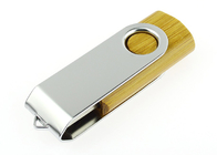 Memory Stick de madera del eslabón giratorio, memoria USB de madera del logotipo de la impresión en color