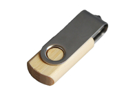 Memory Stick de madera del eslabón giratorio, memoria USB de madera del logotipo de la impresión en color