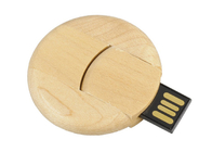 Memoria USB de bambú de la forma redonda de la placa con 1g a la memoria 256g