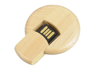 Memoria USB de bambú de la forma redonda de la placa con 1g a la memoria 256g
