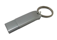 Memoria USB plateada del metal del cargamento rápido, tipo lápiz de memoria del llavero del Usb