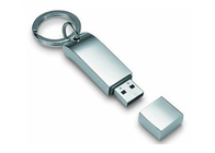 Memoria USB plateada del metal del cargamento rápido, tipo lápiz de memoria del llavero del Usb