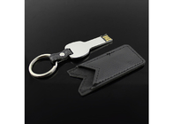 Palillo de memoria USB de la velocidad rápida 8g, palillo negro del Usb del cuero con el logotipo grabado en relieve