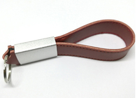 Memoria USB roja del Usb 2,0, material modificado para requisitos particulares del cuero del Memory Stick 16g