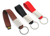 Memoria USB roja del Usb 2,0, material modificado para requisitos particulares del cuero del Memory Stick 16g