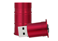 Marca roja de la vida de la demostración de la memoria de memoria USB 64g del metal del estilo del bidón de aceite