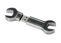 Metal Usb de la alta capacidad de la forma de la llave inglesa, uso de plata de Covenient de la impulsión de la pluma 64g 2,0