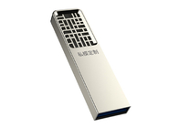 Memoria USB delgada plateada, Memory Stick del metal con el logotipo a todo color de la impresión