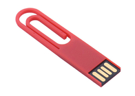 Tipo verde marca modificada para requisitos particulares del clip del libro de la impulsión del palillo del plástico USB de la vida de la demostración del logotipo