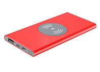 Banco rojo del poder del Usb C, banco inalámbrico portátil modificado para requisitos particulares del poder del cargador del logotipo