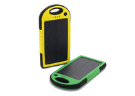 Capacidad portátil accionada solar del cargador 6000mAh Bettery del amarillo del logotipo del laser