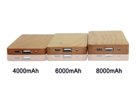 Banco de madera tallado arce portátil del poder 4000 miliamperios para Iphone 8